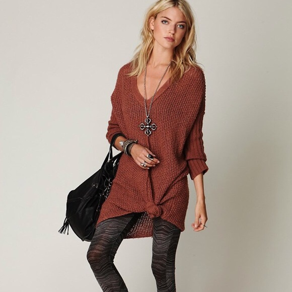 Free People Sweaters - Free People | Genteel V Neck Sweater Tunic Size S